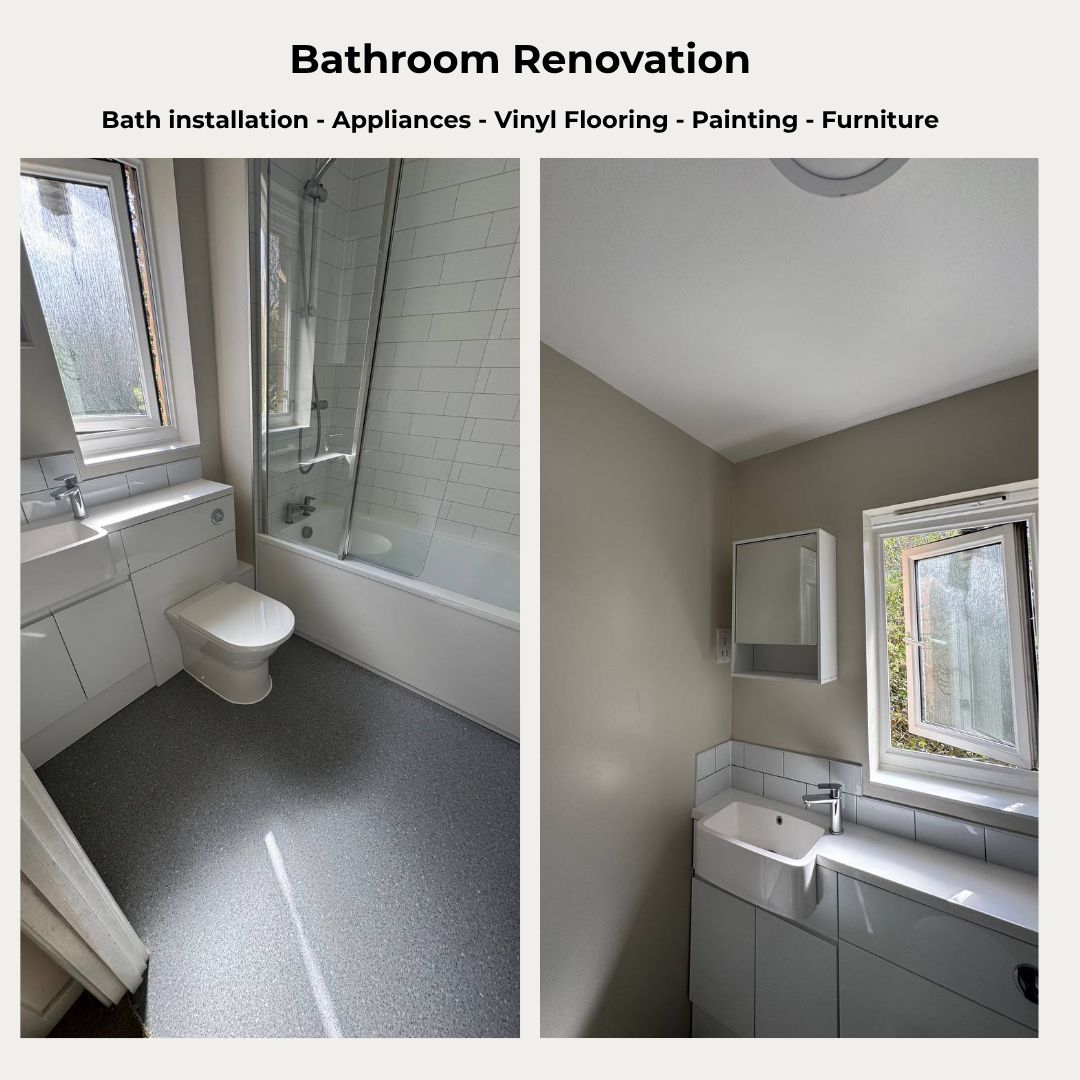 Bathroom refurbishment, before and after